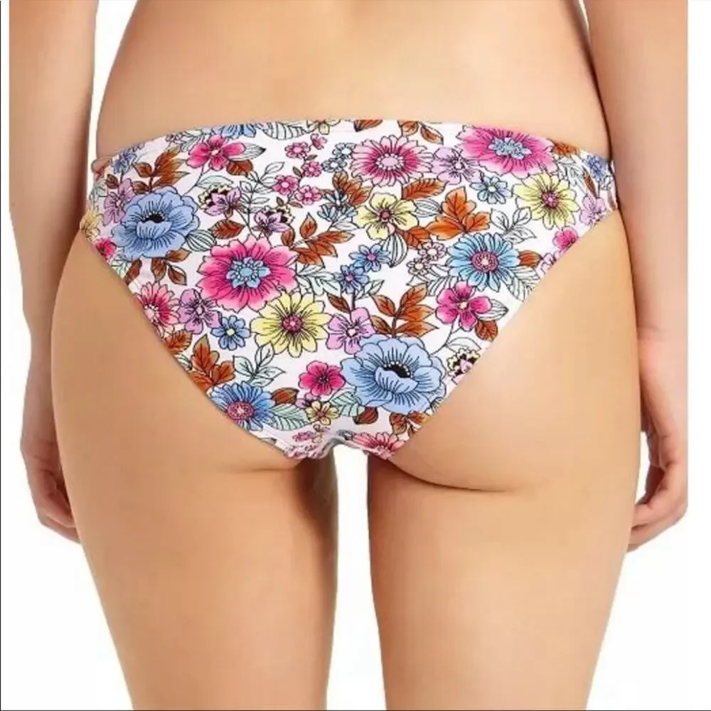 California Waves floral bikini swim bottom Lg